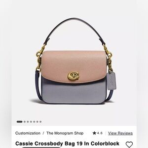 **SOLD** Coach Cassie Mini Colorblock Crossbody Bag
